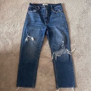 Abercrombie & Fitch Women's Distressed Blue Jeans